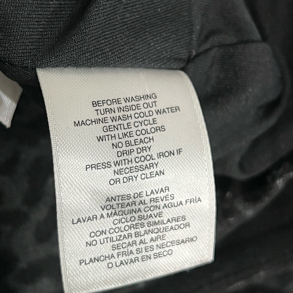 Anne Klein dress sz 16 Charcoal gray Animal Print belted Midi sleeveless office - Picture 7 of 7